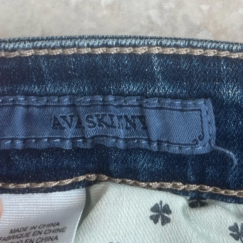 Lucky ReMade Ava Skinny Raw Hem Blue Jeans
